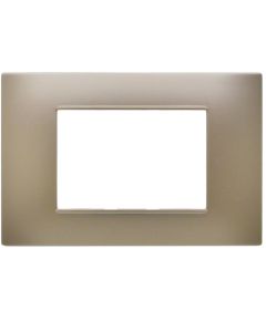 Placca 3 posti champagne Soft Touch compatibile Vimar Plana EL2507 