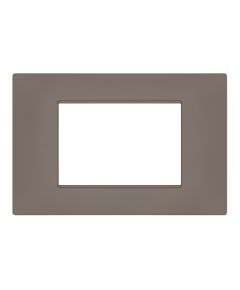 Placca 3 posti tortora Soft Touch compatibile Vimar Plana EL3269 