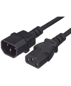 VDE Power Extension Cable C13 to C14 5m black EL3983 Manhattan
