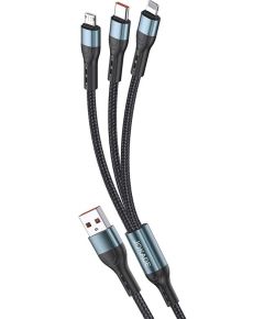 Cavo per ricarica 3in1 microUSB/Lightning/Type C 1.2m 3A JA024 F2120 Jokade