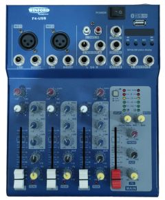 Professional 4-channel mixer with Bluetooth and USB SP198 