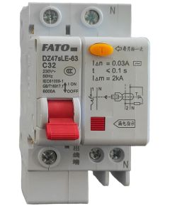 Interruptor magnetotérmico diferencial 32A 30mA 1P + N EL1230 FATO