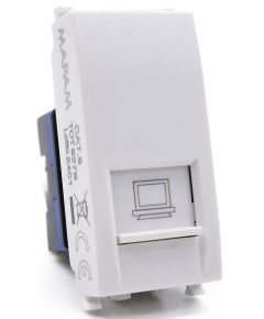 Connettore di rete RJ45 CST6 bianco compatibile Vimar Ark&eacute; EL177 