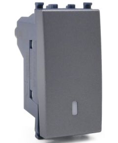 Vimar Ark&eacute; compatible gray single-pole switch EL179 