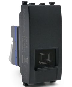 Connettore di rete RJ45 CAT6 nero compatibile Vimar Ark&eacute; EL186 