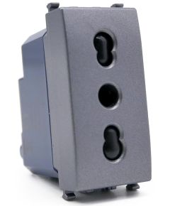 Bivalent 16A 250V gray socket compatible with Vimar Arké EL188 