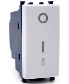 White bipolar switch compatible with Vimar Arké EL222 