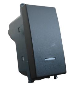 Black unipolar pushbutton with Vimar Arké compatible indicator light EL301 