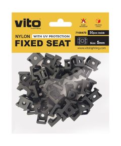 Support for 5mm black cable ties, pack of 50 Vito EL3118 Vito