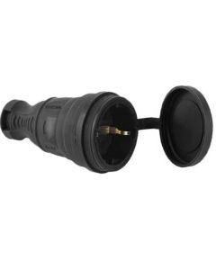 Schuko socket with black rubber cover Vito EL3132 Vito