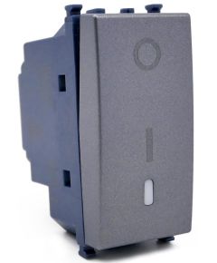 Gray bipolar switch compatible with Vimar Arké EL377 