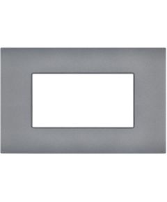 Placca 4 posti grigio compatibile Vimar Arké EL384 