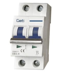 Interruttore magnetotermico per impianti fotovoltaici 2 poli 25A Geti EL3948 Geti