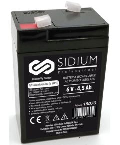 Rechargeable Battery al Piombo 6V 4.5AH - Sidium WB1528 