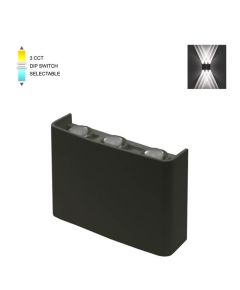 Lampada applique nero da esterno 6W SMD 16*10CM IP65 EL068 Vito