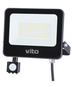 Faro LED da esterno con sensore PIR 50W 5000lm luce fredda 6000k EL027 Vito
