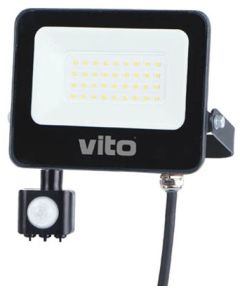Faro LED da esterno con sensore PIR 30W 3000Lm luce fredda 6000K IP65 EL1973 Vito