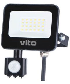 Faro LED da esterno con sensore PIR 10W 1000lm luce fredda 6000k EL588 Vito