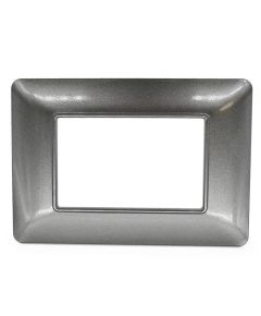 Placca 3 posti grigio scuro compatibile Bticino Matix EL2256 