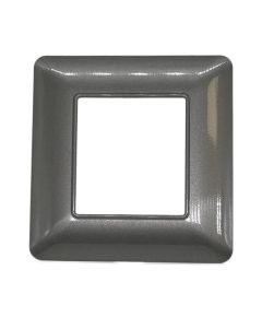 Placca 2 posti grigio scuro compatibile Bticino Matix EL3150 