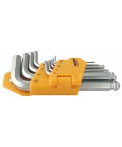 Set&nbsp;9&nbsp;chiavi esagonali con punta sferica 1.5-10mm W1405 Toolmak