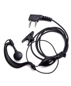 Auricolare per walkie talkie BAOFENG microfono e tasto PTT doppio Jack 2 Pin E9183 