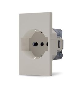 Presa 2P+T 16A bipasso Schuko sabbia linea ZEN 02280 