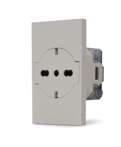 Presa 2P+T 16A bipasso Schuko sabbia linea ZEN 02312 
