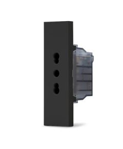 Presa bipasso 10&ndash;16A nera linea ZEN 07358 