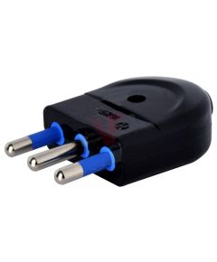 Spina elettrica 2P+T 16A nera EL2438 Globex