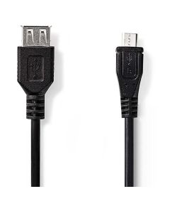 USB 2.0 Weibchen &ndash; microUSB-Adapterkabel 20 cm ND1701 Nedis