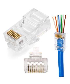 Plug RJ45 cat6 non schermato - confezione da 100 P004 Power-it