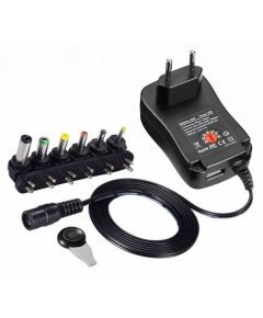 Alimentatore universale con selettore di tensione 3–12V e porta USB – 30W T150 