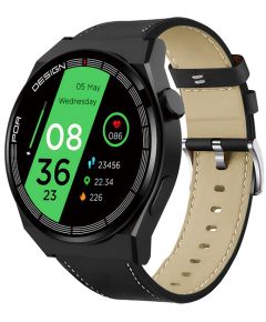 Smartwatch sportivo IP68 display 1,50" e cinturino effetto pelle KSC-1139 F4775 Kakusiga
