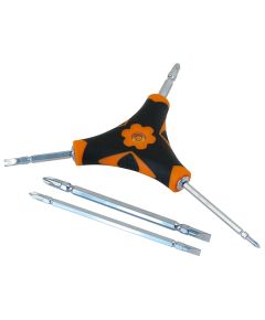 Cacciavite triangolare 6 in 1 con livella a bolla e punte intercambiabili WB2263 