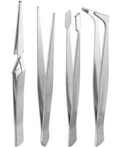 Kit di 4 pinzette di precisione in metallo da 110 mm F1678 Fixpoint