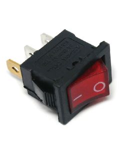 3-poliger unipolarer Schalter mit Lichtwippe - Rot C1080 