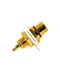 Golden RCA Connector Female Panel - Red C1011 