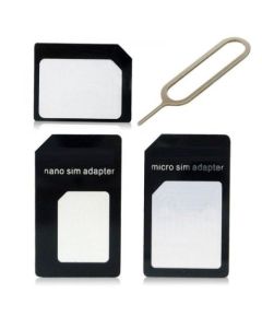 Adattatore Nano SIM/micro-SIM/SIM standard - Nero H115 