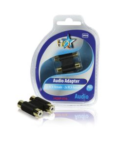 Audio Adapter 2x RCA Female - 2x RCA Female - Black A1410 HQ