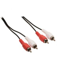 2x RCA male stereo audio cable - 2x RCA male - 3 meters - Black SP422 
