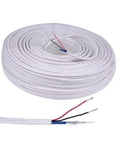 Composite cable skein - Video + Power supply - 100 meters - White CA586 