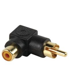 90 &deg; RCA Male Stereo Audio Angle Adapter - RCA Female Black ND1685 Valueline