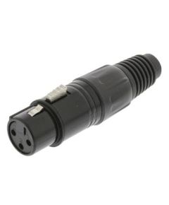 3-Pin XLR connector Female Black nickel-plated SX550 Sweex
