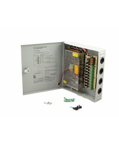 Switching power supply box 12V 10A with 9 outputs with protection fuse T605 
