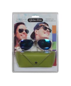 Sunglasses with Lifetime Vision case - green ED459 