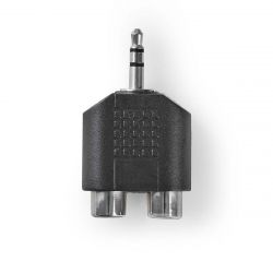 Stereo Audio Adapter 3.5mm Male - 2x Female RCA 10pcs Black ND2765 