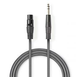 Balanced XLR Female to 3 Pin XLR - Male 6.35mm Audio Cable ND3162 Nedis]