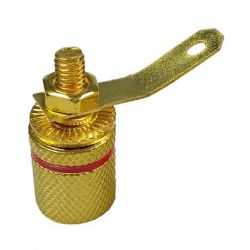 Gold Panel Banana Connector - Red SP011 