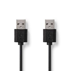 USB 2.0 cable A male-A male 3m Black ND4494 Nedis